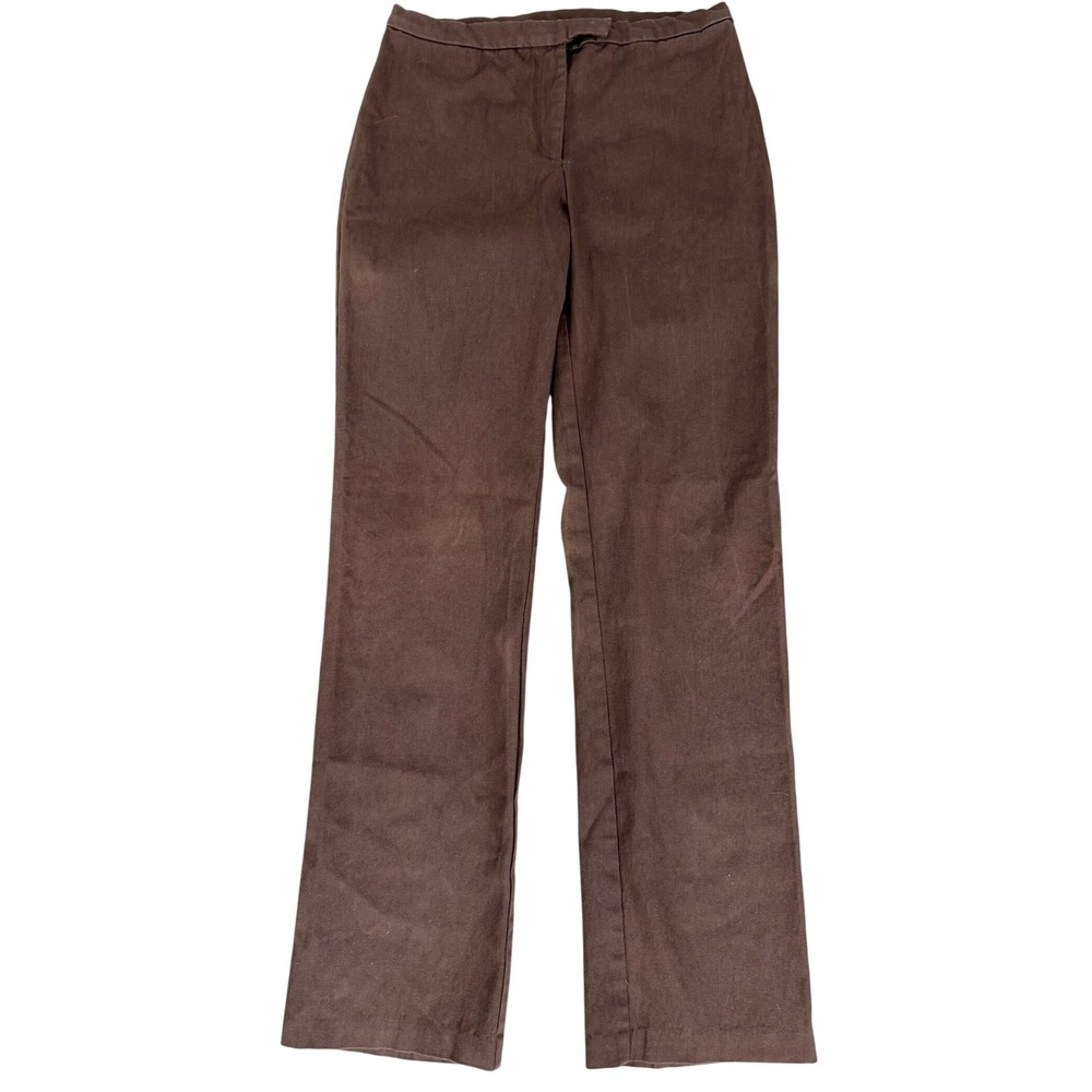 Sanctuary Clothing Women's Brown Straight Leg Stretch Trousers‎ Pants Size 10